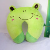 Kids Cartoon U-Shaped Plush Travel Neck Pillow - Cervical Support, Machine Washable Cover, Airplane Comfort