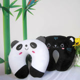 Kids Cartoon U-Shaped Plush Travel Neck Pillow - Cervical Support, Machine Washable Cover, Airplane Comfort