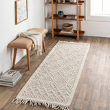 Ramsbury Wool-Blend Farmhouse Area Rug – handwoven, geometric, cozy