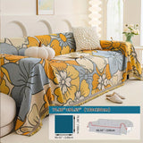 Boho Chic Double-sided Chenille Sofa Cover with Tassels - All-Season - Bohemian Couch Protector, Tassel Sofa Throw, Reversible Chenille Cover