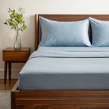 Copper-Infused Bamboo Cooling Sheet Set – Breathable Antimicrobial Luxury Bedding, moisture-wicking sheets, hypoallergenic bamboo bedding, deep pocket cooling linens