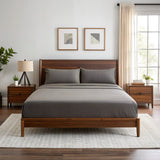 Copper-Infused Bamboo Cooling Sheet Set – Breathable Antimicrobial Luxury Bedding, moisture-wicking sheets, hypoallergenic bamboo bedding, deep pocket cooling linens