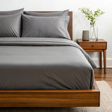 Copper-Infused Bamboo Cooling Sheet Set – Breathable Antimicrobial Luxury Bedding, moisture-wicking sheets, hypoallergenic bamboo bedding, deep pocket cooling linens