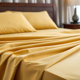 Copper-Infused Bamboo Cooling Sheet Set – Breathable Antimicrobial Luxury Bedding, moisture-wicking sheets, hypoallergenic bamboo bedding, deep pocket cooling linens