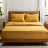 Copper-Infused Bamboo Cooling Sheet Set – Breathable Antimicrobial Luxury Bedding, moisture-wicking sheets, hypoallergenic bamboo bedding, deep pocket cooling linens