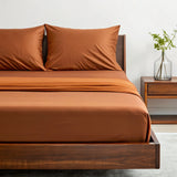 Copper-Infused Bamboo Cooling Sheet Set – Breathable Antimicrobial Luxury Bedding, moisture-wicking sheets, hypoallergenic bamboo bedding, deep pocket cooling linens