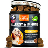 Seasonal Allergy Support Chews for Dogs with Colostrum & Hemp Seed Oil, 180 Count - Itch Comfort, Immune Health, Digestive Care