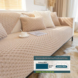Plush Nordic Sofa Slipcover - Dog-Friendly Sofa Protector, Nordic Plush Slipcover, Non-Slip Couch Cover
