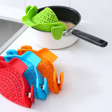 Kitchen Gadgets Silicone Pot Side Drain Stopper -spill-proof kitchen gadget, pot edge strainer