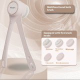 Electric Rotating Bath Brush with Long Handle – Automatic Body Scrubber, Deep Cleansing Shower Tool, Full-Body Exfoliating Brush