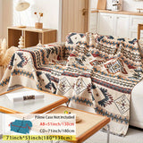 Extra Large Sofa Cover – Stretchable Furniture Protector - Stretch Sofa Protector, Linen Couch Cover, Pet-Friendly Slipcover