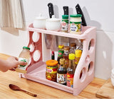 Multilayer Kitchen Storage Shelving - Compact Kitchen Rack, Foldable Storage Stand, Multi-Tier Organizer