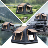 Amphibious Inflatable Car Roof Top Tent with Complete Camping Accessory Kit, Elevated Vehicle Shelter, Portable Adventure Camping System, Quick Setup Outdoor Tent