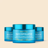 Face Polishing Scrub & Exfoliator for Smooth Hydrated Skin, dual exfoliation, texture refining, collagen care