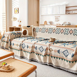 Extra Large Sofa Cover – Stretchable Furniture Protector - Stretch Sofa Protector, Linen Couch Cover, Pet-Friendly Slipcover