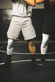 Full-Length Padded Knee Sleeve - White – knee protection, compression sleeve, sports gear