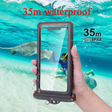 Waterproof Phone Pouch for Mobile Phones Under 6.9 Inches - Diving Protection, Touch Sensitive, Double Lock Seal