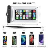 Waterproof Phone Pouch for Mobile Phones Under 6.9 Inches - Diving Protection, Touch Sensitive, Double Lock Seal