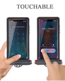 Waterproof Phone Pouch for Mobile Phones Under 6.9 Inches - Diving Protection, Touch Sensitive, Double Lock Seal