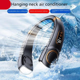 Hands-Free Neck Fan with Light - Bladeless Cooling, Rechargeable 5200mAh Battery, 5-Speed Airflow