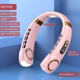 Hands-Free Neck Fan with Light - Bladeless Cooling, Rechargeable 5200mAh Battery, 5-Speed Airflow