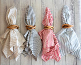 Wood Bangles Napkin Rings, set of four - Rustic Table Accessories, Wooden Napkin Holders, Dining Decor Rings