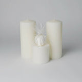 Beeswax Pillar Candle Set – 3-Piece Hand-Poured Collection — natural candles, home ambiance, decorative lighting