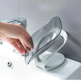 Decor Leaf Shape Self-Draining Soap Holder with Suction Cup for Bathroom & Kitchen, Soap Dish, Drain Tray, Countertop Organizer, Leaf Soap Holder, Self-Draining Soap Dish, Suction Cup Soap Tray