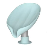 Decor Leaf Shape Self-Draining Soap Holder with Suction Cup for Bathroom & Kitchen, Soap Dish, Drain Tray, Countertop Organizer, Leaf Soap Holder, Self-Draining Soap Dish, Suction Cup Soap Tray