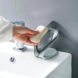 Decor Leaf Shape Self-Draining Soap Holder with Suction Cup for Bathroom & Kitchen, Soap Dish, Drain Tray, Countertop Organizer, Leaf Soap Holder, Self-Draining Soap Dish, Suction Cup Soap Tray