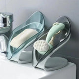 Decor Leaf Shape Self-Draining Soap Holder with Suction Cup for Bathroom & Kitchen, Soap Dish, Drain Tray, Countertop Organizer, Leaf Soap Holder, Self-Draining Soap Dish, Suction Cup Soap Tray