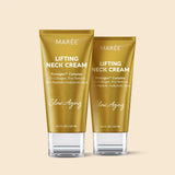 Collagen Neck Firming Cream with Gua Sha Massager for Lifting & Smoothing, neck tightening, anti wrinkle care, skin firming