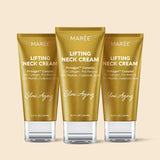 Collagen Neck Firming Cream with Gua Sha Massager for Lifting & Smoothing, neck tightening, anti wrinkle care, skin firming