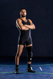 Mid-Length Padded Knee Sleeve - Black – knee support, sports protection, compression gear