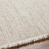 Gowan Beige Minimalist Area Rug – natural texture, modern simplicity, farmhouse