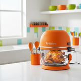 Fritaire Self-Cleaning Non-Toxic Glass Air Fryer 9-in-1 Countertop Oven, Teflon-Free Air Fryer, PFAS-Free Cooker, Convection Oven - Orange
