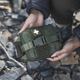 Sidekick IFAK First Aid Pouch with MOLLE Panel for Everyday Carry, Tactical Medical Kit, Compact Emergency Pouch, Portable Survival Gear