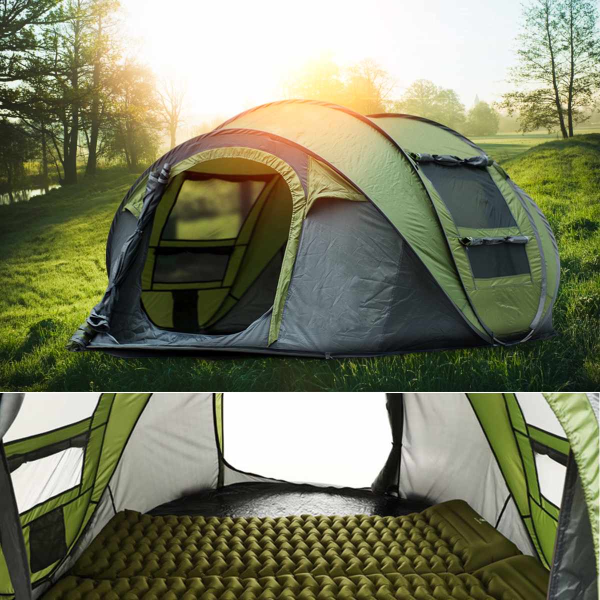 5 person pop up tent Large Capacity 4 to 5 Persons Automatic Pop-Up Camping Tent – Effortle – Be Healthy