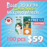 Blue 3D KF94 Clearance Mix and Match - 100pcs