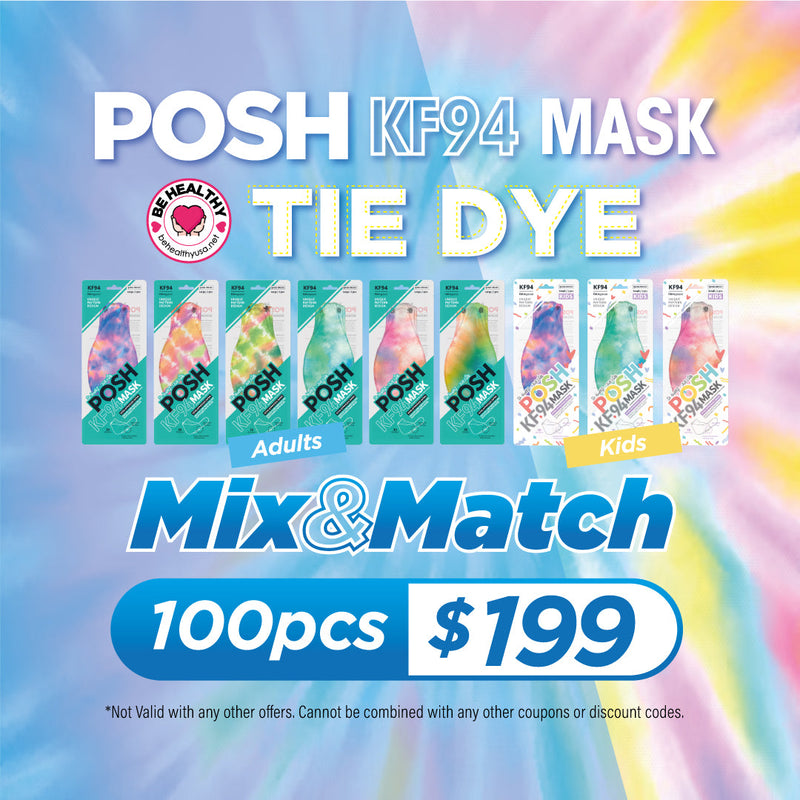 NEW Tie-Dye POSH KF94 Mix and Match 100pcs