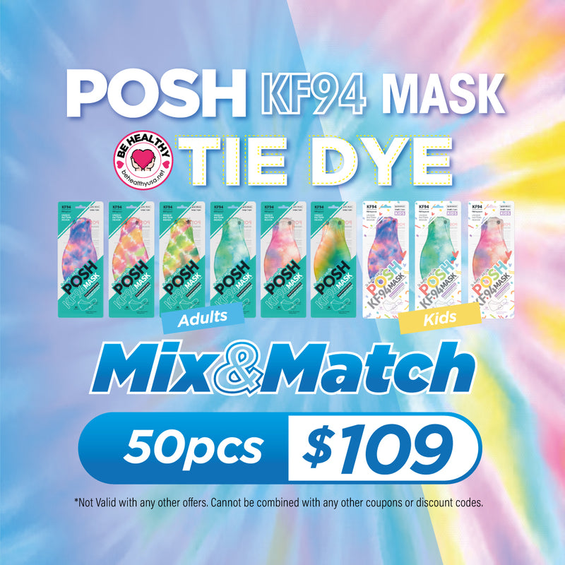 NEW Tie-Dye POSH KF94 Mix and Match 50pcs