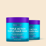 Purple Hair Mask for Blonde Tone Correction & Deep Conditioning, brass neutralizing, color care, shine enhancement