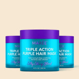 Purple Hair Mask for Blonde Tone Correction & Deep Conditioning, brass neutralizing, color care, shine enhancement