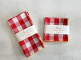 Gingham Check Cloth Napkins, set of four - Gingham Cotton Napkins, Reusable Table Linens, Soft Fabric Napkins