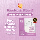 Blue KF94 2D Mask (X-Small White - Toddler Size)