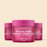 Collagen & Retinol Renewal Toner Pads for Smoothing & Hydration, anti aging care, skin renewal, wrinkle care