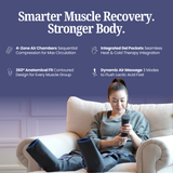 Air-C Leg Massager for Compression Recovery & Everyday Comfort, Home Leg Therapy, Muscle Relaxation System, Swelling Relief
