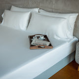 Eucalyptus Lyocell Sheet Set – Cooling, Breathable & Hypoallergenic Luxury Bedding, Moisture-Wicking Bed Sheets, Sustainable Sleep Essentials, Vegan Silk Feel