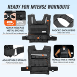 PowerCore 35lb Adjustable Weighted Training Vest for Performance Workouts – strength conditioning, endurance boost, fitness resistance