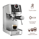 Wirsh Home Barista Plus 20 Bar Espresso Machine – Stainless Steel Coffee Maker with Steam Wand, Touch Screen Control, Precision Pressure Gauge-espresso maker, steam wand, pressure control
